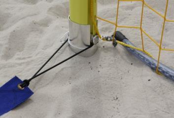 Verankering met grondhuls (in betonfundament te plaatsen) + adapter W&H- grondhuls met adapter Grondhuls met adapter voor beachvolleybalpalen voor verdiepte inbouw.