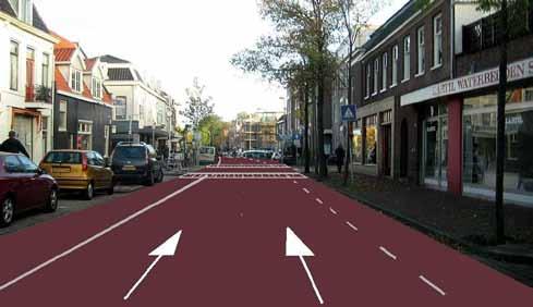 3.2 twee rijstroken Impressie Nieuwstraat uit presentatie OFP (2010) In 2010 heeft de Ondernemers Federatie Purmerend (OFP) een presentatie aangeboden aan de gemeente over verkeer binnenstad.