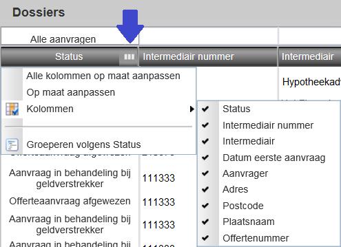 Rechtsboven in het overzichtsscherm kun je klikken op Skydoo_Webapp: o Log uit o Herstellen instellingen o Over Skydoo