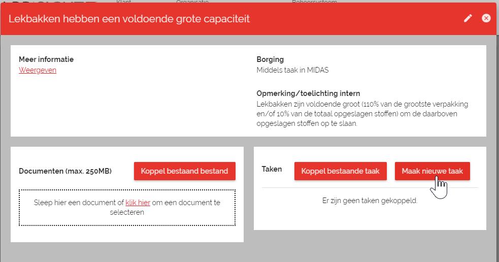 2. Voeg een taak toe aan het item Open het item, door erop te dubbelklikken of door op het oogje te klikken.