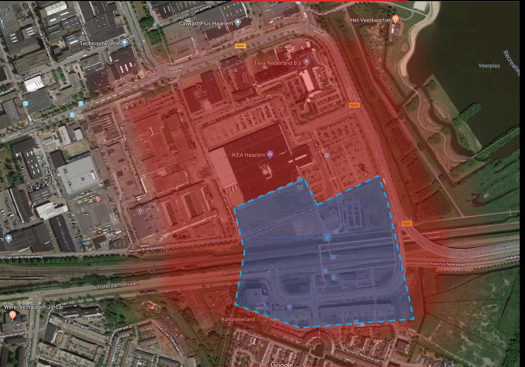 3.3 Visualisatie van de Scope De focus aangaande de voorliggende woningbouwopgave concentreert zich op de nog niet bebouwde gemeentegronden (grondexploitatie), het station Haarlem Spaarnwoude en de