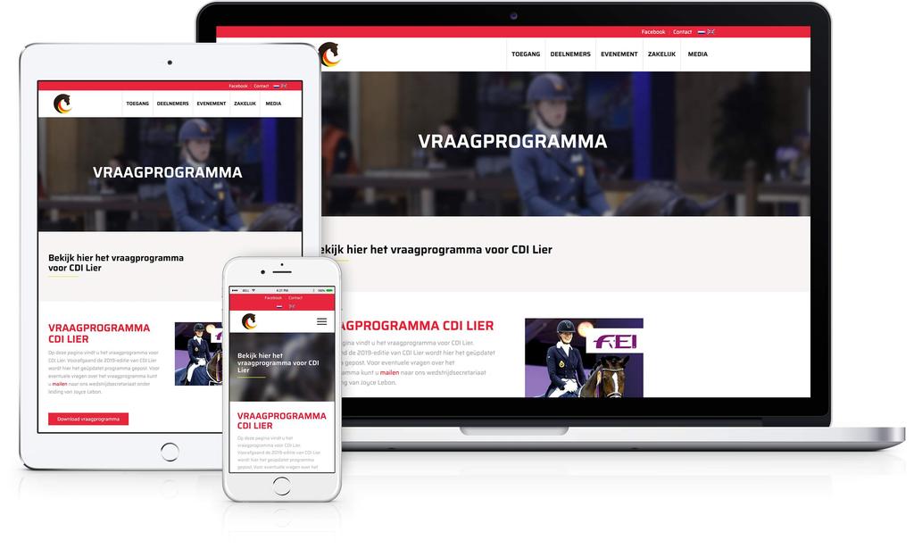 RESPONSIVE CDI Lier Het ontwerp van een responsive website schaalt mee met de