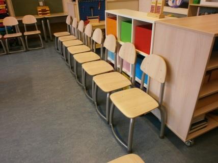 Voor onze school betekent dit tafels met bijbehorende stoelen, een aantal kasten, bureau en boekenwagen. Een aantal bestaande kasten blijven.