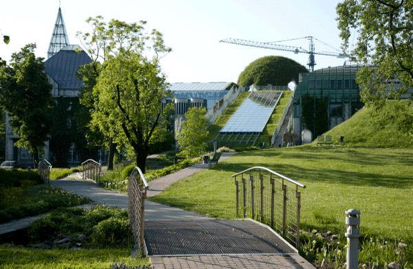 Warshaw University Library Roof garden