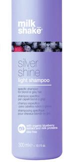 silver shine shampoo specifieke shampoo voor blond of grijs haar Een milde reiniger met een specifiek violet pigment dat in staat is om ongewenste gele tonen tegen te gaan in natuurlijk blond of