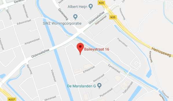 Algemene gegevens Adresgegevens Baileystraat 16E - 16H 8013 RV Zwolle Oppervlakte Unit A, nr. 16H (hoekpand) = VERKOCHT - Begane grond ca. 48 m² b.v.o. - 1 e verdieping ca. 57 m² b.v.o. Unit B, nr.
