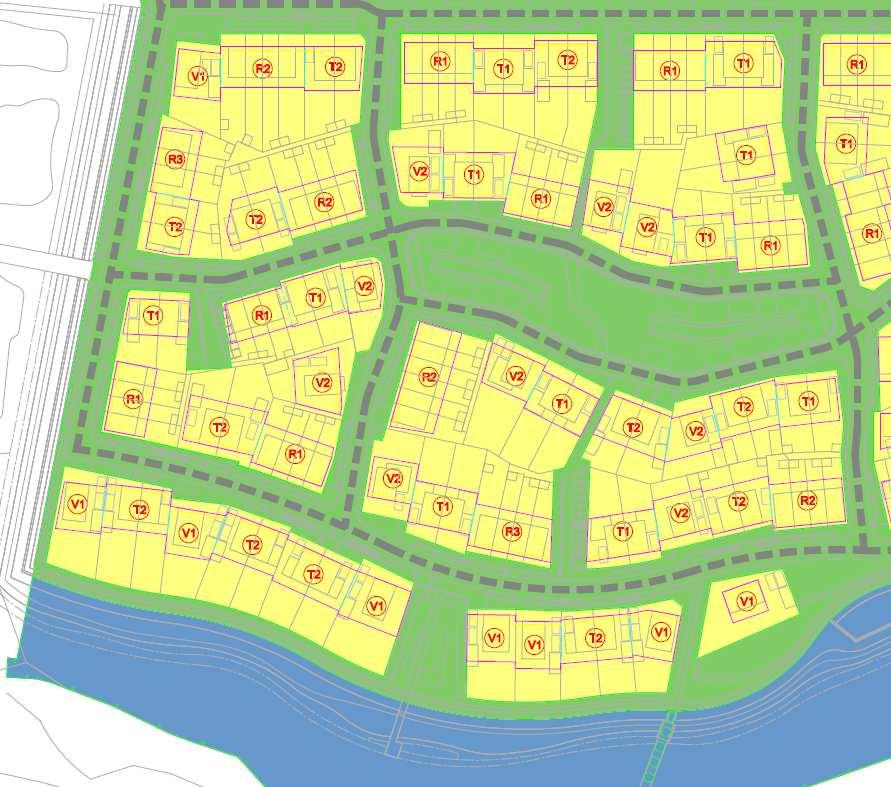 Echter op basis van veranderende inzichten is voor het plangebied besloten af te wijken van deze maatvoeringen zoals vastgelegd op de Projectkaart (zie navolgende afbeelding) behorende bij de