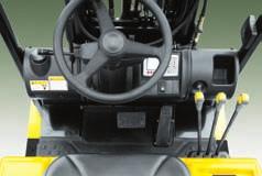 Verstelbaar stuurwiel Het stuurwiel kan door middel van een hendel rechts aan de stuurkolom in de meest comfortabele positie voor de operator ingesteld worden.
