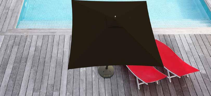 Deze trendy parasol is voorzien van vier of zes baleinen en is ontzettend eenvoudig te bedienen. Elke Solero parasol heeft een uniek karakter, en dat geldt zeker voor de Sublimo.