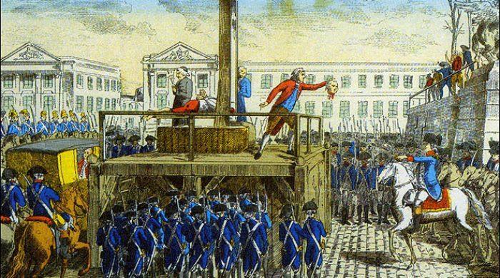 1789-1799 Franse revolutie Met de executie van Lodewijk XVI (achterkleinzoon van de Zonnekoning) in 1793