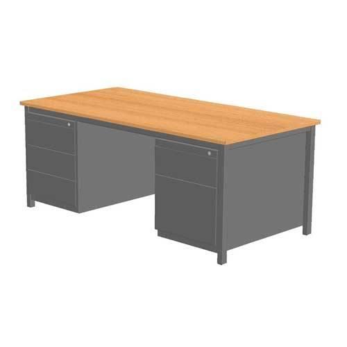 Figuur 4 Bureau Stel je in gedachten een bureau voor (zie figuur 6.4). Dit bureau is opgebouwd uit een bovenblad, een frame met tafelpoten en twee ladenkasten.