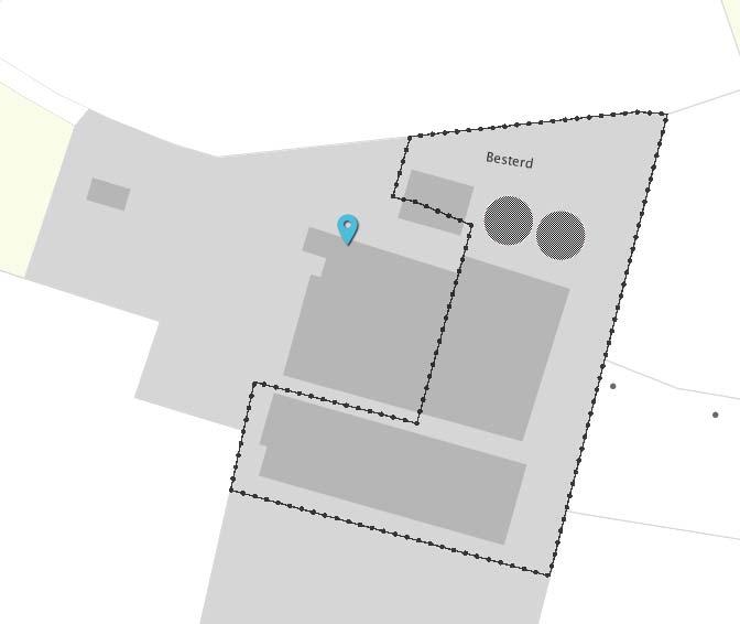 Afbeelding 6: Uitsnede kaart behorende tot Wijzigingen Verordening ruimte 2014, kaartaanpassingen 1 Artikel 7.12 Bevat afwijkende regels voor mestbewerking.