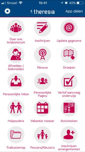 Theresia-app Middels dit bericht willen we u informeren over een verandering binnen onze Theresia app. Deze app is voor iedereen gratis te downloaden.