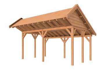 Er wordt geen dakbedekking bij geleverd, u kunt zelf bepalen of het dak voorzien dient te worden van dakpannen, metalen dakpanplaten of shingles. Zie pagina 113-114.