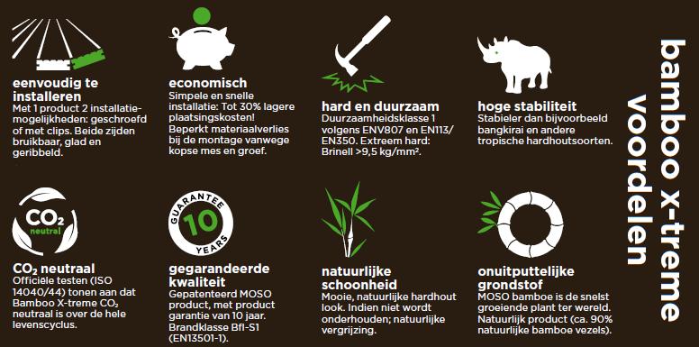 Bamboe MOSO Bamboo X-treme biedt daadwerkelijk een ecologisch en duurzaam alternatief voor steeds schaarser wordend tropisch hardhout voor buitentoepassing.