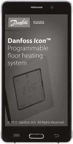 Danfoss Icon TM Regeling Met Danfoss Icon TM kiest u voor één oplossing voor het V bedraad of het draadloos regelen van de ruimtetemperatuur, per vertrek.
