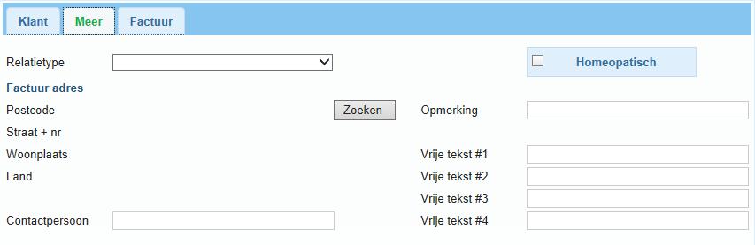 Hier kunt u verschillende telefoon- en faxnummers invoeren. Bij de omschrijving geeft u aan wat of van wie het bijbehorende nummer is. 5.