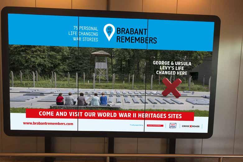 invests in Brabant Remembers / Crossroads Huisstijl Manual - Versie 4 DIGIBOARD EINDHOVEN AIRPORT GEORGE & URSULA LEVY S LIFE CHANGED HERE Digiboard Op