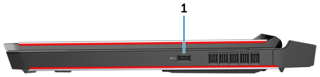 3 USB 3.0-poort met PowerShare Hierop kunnen randapparaten zoals externe opslagapparaten en printers worden aangesloten. Levert snelheden voor gegevensoverdracht tot 5 Gbps.