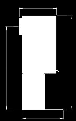 Socle carré Afmetingen H x L x