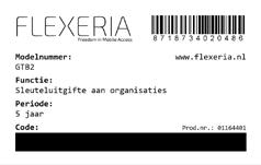 FLEXERIA ORGANISATIE Organisatiebeheer is primair bedoeld voor organisaties welke gedeeld sleutelbeheer willen uitvoeren. Een organisatie hoeft zelf niet over sloten te beschikken.