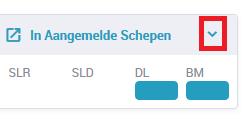 LOA GBR DGR ETA OPV LDS ATA RTA SLR SLD DL BM Lengte over alles Grootste Breedte Grootste Diepgang Estimated Time of Arrival Opvaarttype Loodsbestelling Actual Time of Arrival Requested Time of