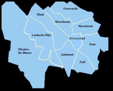 De eerste twee genoemde wijken vormen samen de VINEXlocatie Leidsche Rijn. Dit is de grote uitbreiding van de stad naar het westen met in januari 2018 ongeveer 85.000 inwoners.