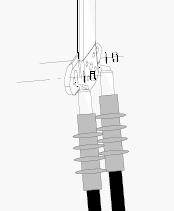 Raccordement des câbles DM1-A et DM1-W 1250A Mise en place des câbles: 2 câbles Aansluiting van kabels DM1-A en DM1-W 1250A Aanbrengen van de kabels: 2 kabels Mettre en place la première tôle de fond