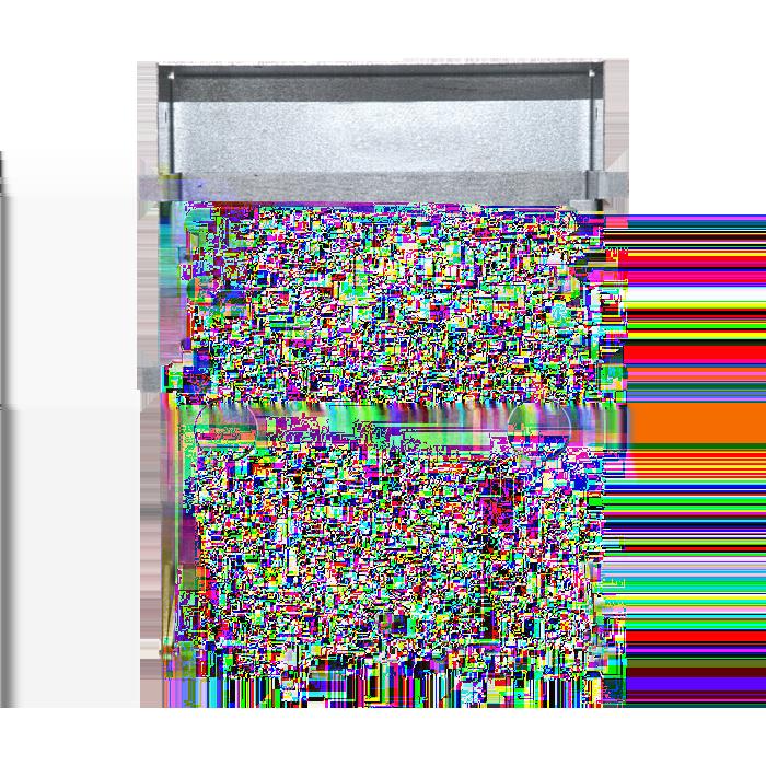 Inbouwaccessoire dat vlak op de wand aansluit, met roestvast stalen plaat van 3 mm dikte voor plaatsing van Afmetingen 89x182x3 mm. een toegangscontrole module.  Afmetingen 89x182x3 mm.