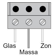 Aansluiting op contactstrook in inzetmoduul: Markering van de kabeladers: Sensors : Massa = markering.