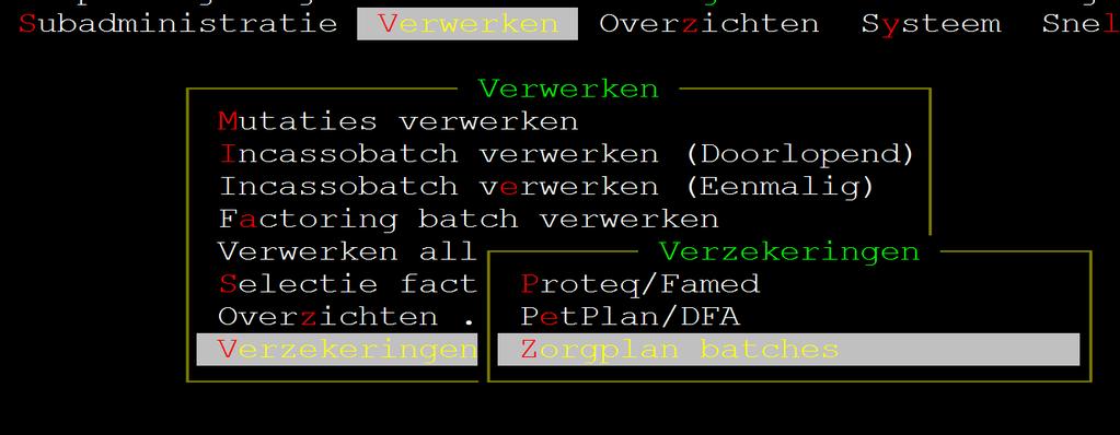 5.3.1.4 Zorgplan batch verwerken Vanuit Viva 3 Online is er een zorgplan batch gecreëerd op het moment dat u de facturatie hebt uitgevoerd.