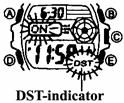 Terwijl de gewenste instelling knippert, gebruik E en B om deze als hieronder beschreven te wijzigen. Zie Zomertijd (DST) voor gedetailleerde informatie over de zomertijdinstelling.