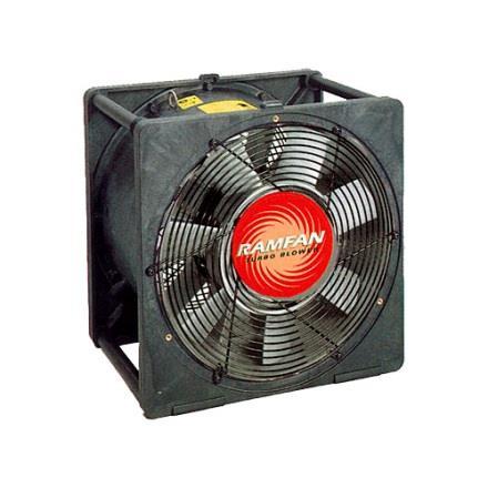 T6 Motor: 800W - 230V 50Hz Volume: 3510 m³/uur Stroomopname in werking 3,0 amp Elektrische  Waterdichte klemmenkast IP65 Voedingskabel: 10 meter Gewicht; 12,0 kilo 623011 Ramfan EFI 75 XX 230V 50 Hz