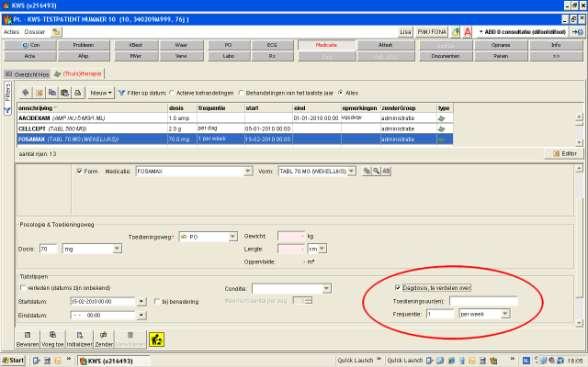 OPGELET! Door het op deze simpele manier te doen, gebeurt het met respect voor een perfecte weergave van de historiek van de medicatie!