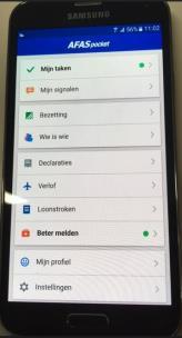Als je dat doet, dan moet je de volgende keer dat je AFAS- Pocket opent opnieuw de omgevingssleutel (zie stap 2) invoeren én weer een