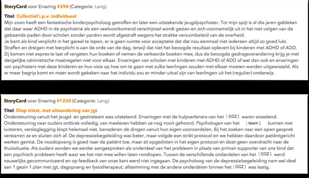 Deze hybride (online én offline) en simultaan kwalitatieve én kwantitatieve onderzoeksmethode gaat uit van concrete ervaringen van cliënten met de verleende ondersteuning en zorg.