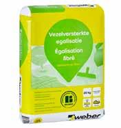 Weber Vezelversterkte egalisatie weberlevel fiber Waarom? Maakt slechte ondergronden weer vlak en sterk. Ideaal op houten (verdiepings) vloeren.