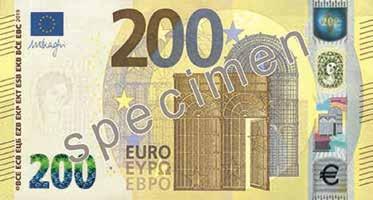 Nieuwe bankbiljetten van 100 en 200 veiliger en handiger KIJK, VOEL EN Portret van prinses Europa Satelliethologram met kleine -symbolen Op 28 mei 2019 komen er nieuwe bankbiljetten van 100 en 200 in