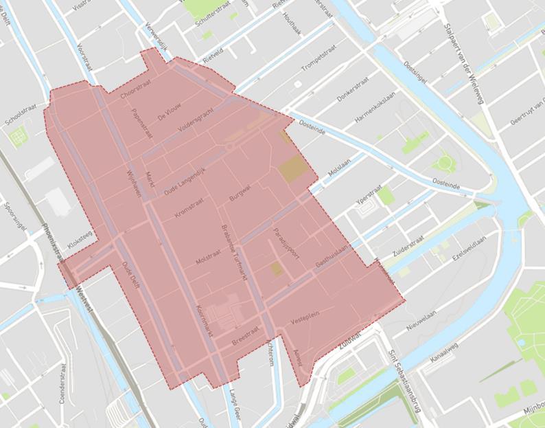 Gemeente Delft binnenstad zijn er ook opgaven voor de rest van de stad. Ook hierbij gelden de eerder genoemde principes. Er is geen acute capaciteitsopgave in dezelfde omvang als in de binnenstad.