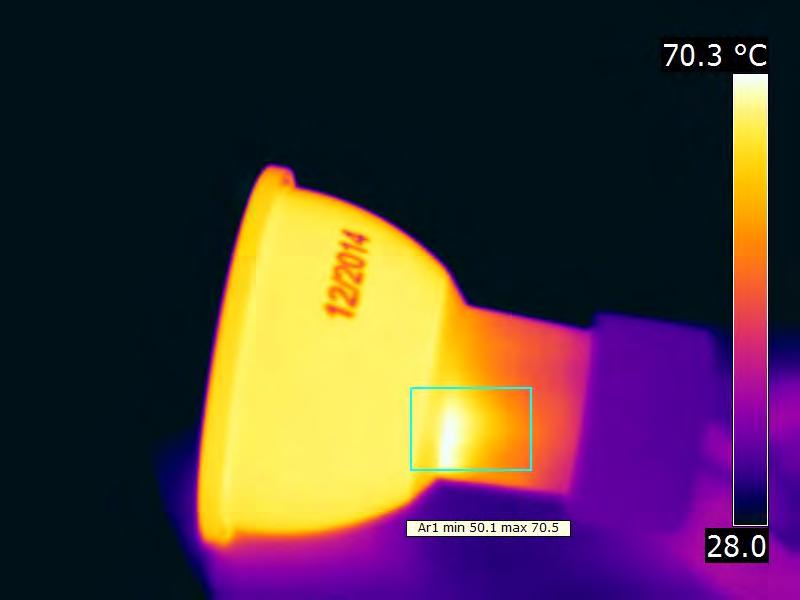 Temperatuurplaatje(s) status lamp omgevingstemperatuur gereflecteerde schijnbare temperatuur camera > 2 uur aangestaan 255 graden C 255