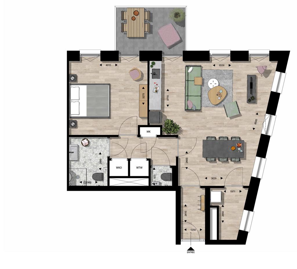 Saphira Appartementen woningtype G1 Huurprijs 850,- Indicatie servicekosten 51,- Oppervlakte woning: 69 m 2 Aantal