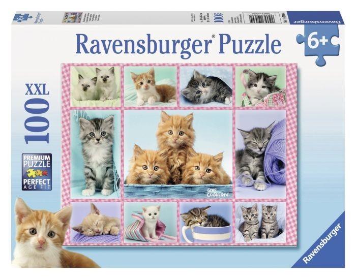 SCHATTIGE KATJES (100 STUKKEN) De Ravensburger puzzel Schattige katjes bestaat uit 11 afbeeldingen van