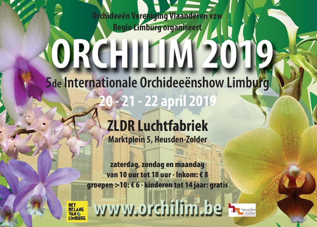 Orchideeën busreisje! Ga mee en geef u op! Op paaszaterdag 20 april gaan we met de bus naar Orchilim in België.