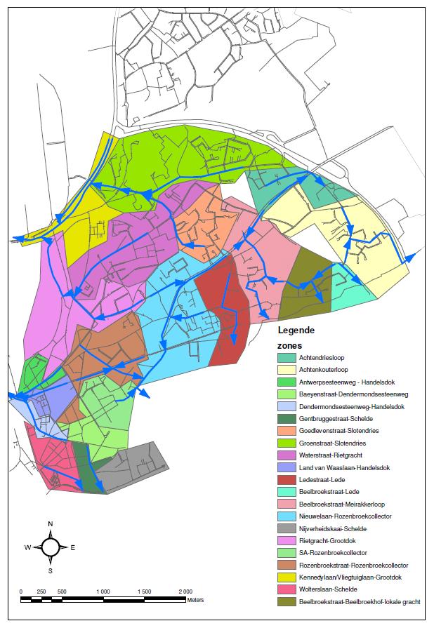 Stap 2: Opstellen visieplan Welke waterlopen zullen in de (nabije) toekomst dienen als belangrijke waterafvoerassen? Waar zijn er ontbrekende schakels?