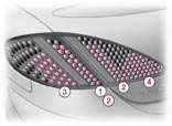 2. Achterlichten (LED's). 3. Richtingaanwijzers (P 21 W). 4. Achteruitrijlicht (P 21 W), rechts. Mistachterlicht (P 21 W), links.