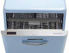 Bij de retrovaatwasmachine GSP 14 K van Schneider kunt u kiezen tussen zes spoelprogramma s en vijf reinigingstemperaturen.