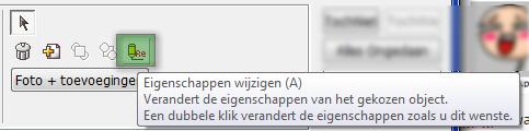 Je kan nu de toevoeging nog aanpassen, bijvoorbeeld de transparantie in stellen. Klik daarvoor op het gele potloodje.