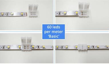 Bij de Premium witte led strip met 120 leds p/m zitten de leds