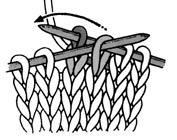 gauche, prendre la maille glissée sur l aig. droite, et la passer par-dessus la maille à l end. (dernière maille de l aig. droite).