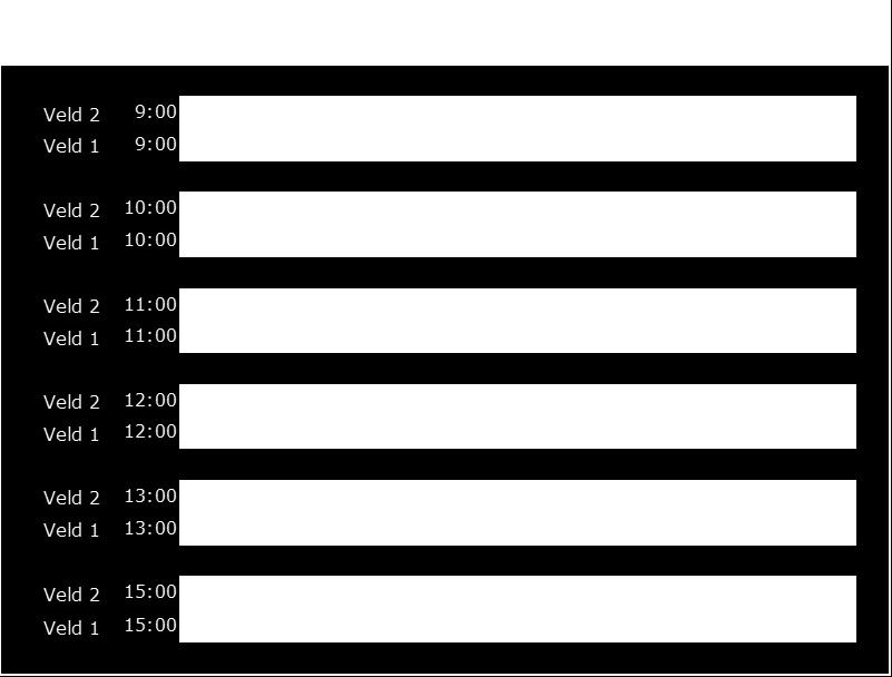 Bij de meisjes B worden in Almere de wedstrijden gespeeld om de plaatsen 9 t/m 14 Meisjes B plaatsen 9-14 Topsportcentrum Almere Veld 3 13:00 1 Move - Compaen pl 9-14 Veld 4 13:00 2 VHZ - Nivo pl